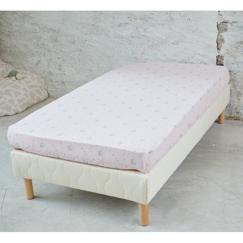 Lenzuolo Per Materasso Bambino 80x130 - 100% Cotone Bianco, Elasticizzato