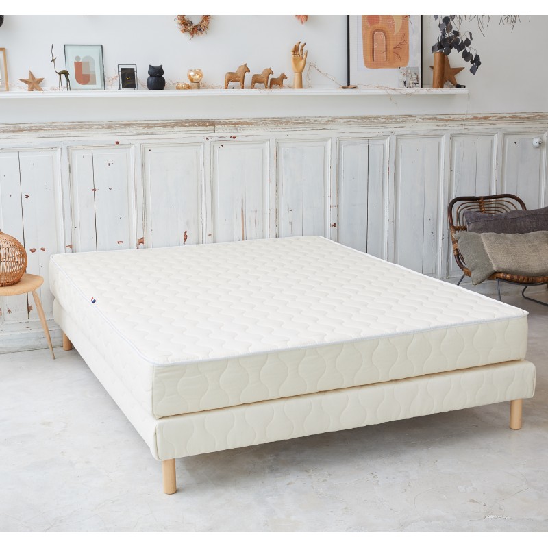 Matelas adulte en latex naturel et fibres de coco 80x180