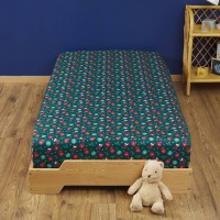 Drap housse Noël Vert