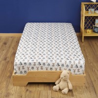 Drap housse Animaux Hiver Blanc