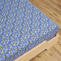 Drap housse Arcade Bleu